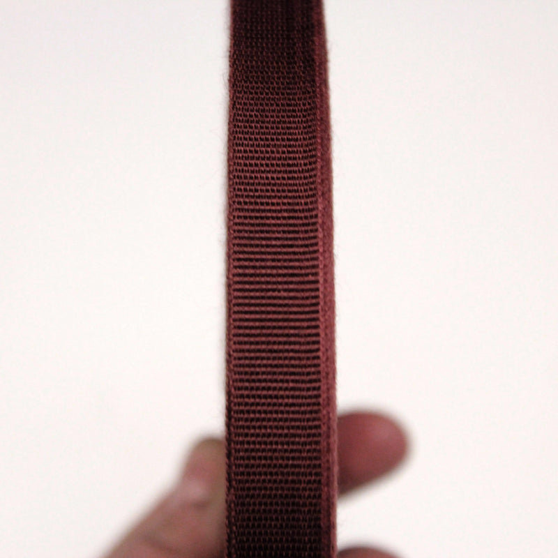 Ruban gros grain rouge bordeaux 12mm - Galette de 50 mètres - Fabrication française - TissusPapi.com