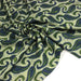 Tissu coton fin imprimé INDIENNES, vert pâle aux feuilles bleues et vertes - STANDARD 100 OEKO - TEX - TissusPapi.com