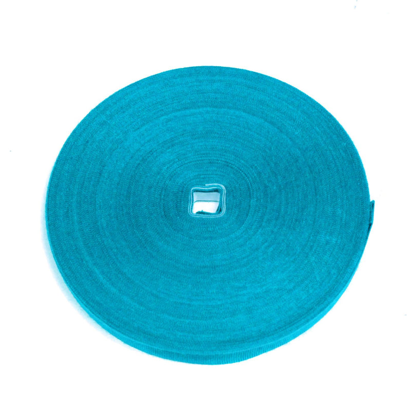 Ruban gros grain bleu turquoise 12mm - Galette de 50 mètres - Fabrication française - TissusPapi.com