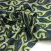 Tissu coton fin imprimé INDIENNES, vert pâle aux feuilles bleues et vertes - STANDARD 100 OEKO - TEX - TissusPapi.com
