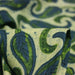 Tissu coton fin imprimé INDIENNES, vert pâle aux feuilles bleues et vertes - STANDARD 100 OEKO - TEX - TissusPapi.com