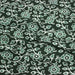 Tissu coton fin imprimé INDIENNES, vert bouteille aux fleurs et feuilles vertes et blanches - STANDARD 100 OEKO - TEX - TissusPapi.com