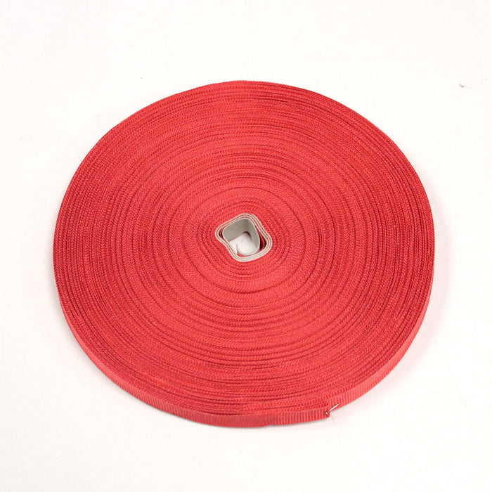 Ruban gros grain rouge 10mm - Galette de 50 mètres - Fabrication française
