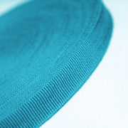 Ruban gros grain bleu turquoise 12mm - Galette de 50 mètres - Fabrication française - TissusPapi.com