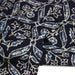 Tissu coton fin imprimé INDIENNES, bleu marine aux fleurs traditionnelles géométriques bleues et écrues - STANDARD 100 OEKO - TEX - TissusPapi.com