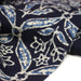 Tissu coton fin imprimé INDIENNES, bleu marine aux fleurs traditionnelles géométriques bleues et écrues - STANDARD 100 OEKO - TEX - TissusPapi.com