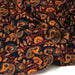 Tissu coton fin imprimé INDIENNES, fleurs & Paisley bleu marine et orange - STANDARD 100 OEKO - TEX - TissusPapi.com