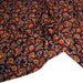 Tissu coton fin imprimé INDIENNES, fleurs & Paisley bleu marine et orange - STANDARD 100 OEKO - TEX - TissusPapi.com