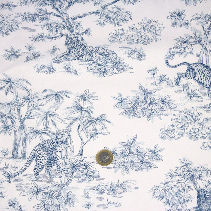Tissu jacquard motif camouflage aux tons écrus et corail - COLLECTION JACQUARD GEORGES - Fabriqué en France