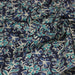 Tissu coton fin imprimé INDIENNES, fleuri traditionnel bleu écru vert, fond bleu marine - STANDARD 100 OEKO - TEX - TissusPapi.com