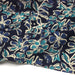 Tissu coton fin imprimé INDIENNES, fleuri traditionnel bleu écru vert, fond bleu marine - STANDARD 100 OEKO - TEX - TissusPapi.com