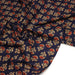 Tissu coton fin imprimé INDIENNES, marine aux fleurs traditionnelles rouge ocre et bleu - STANDARD 100 OEKO - TEX - TissusPapi.com