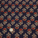 Tissu coton fin imprimé INDIENNES, marine aux fleurs traditionnelles rouge ocre et bleu - STANDARD 100 OEKO - TEX - TissusPapi.com