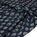 Tissu coton fin imprimé INDIENNES, bleu indigo aux fleurs traditionnelles écrues et vertes - STANDARD 100 OEKO - TEX - TissusPapi.com