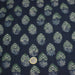 Tissu coton fin imprimé INDIENNES, bleu indigo aux fleurs traditionnelles écrues et vertes - STANDARD 100 OEKO - TEX - TissusPapi.com