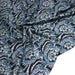 Tissu coton fin imprimé INDIENNES, fleuri traditionnel aux tons bleus, fond bleu marine - STANDARD 100 OEKO - TEX - TissusPapi.com