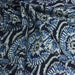 Tissu coton fin imprimé INDIENNES, fleuri traditionnel aux tons bleus, fond bleu marine - STANDARD 100 OEKO - TEX - TissusPapi.com