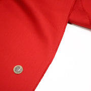 Tissu sergé de rouge uni aux fins fins liserés gris - 325gr/m2 - ON DESTOCKE ! - TissusPapi.com