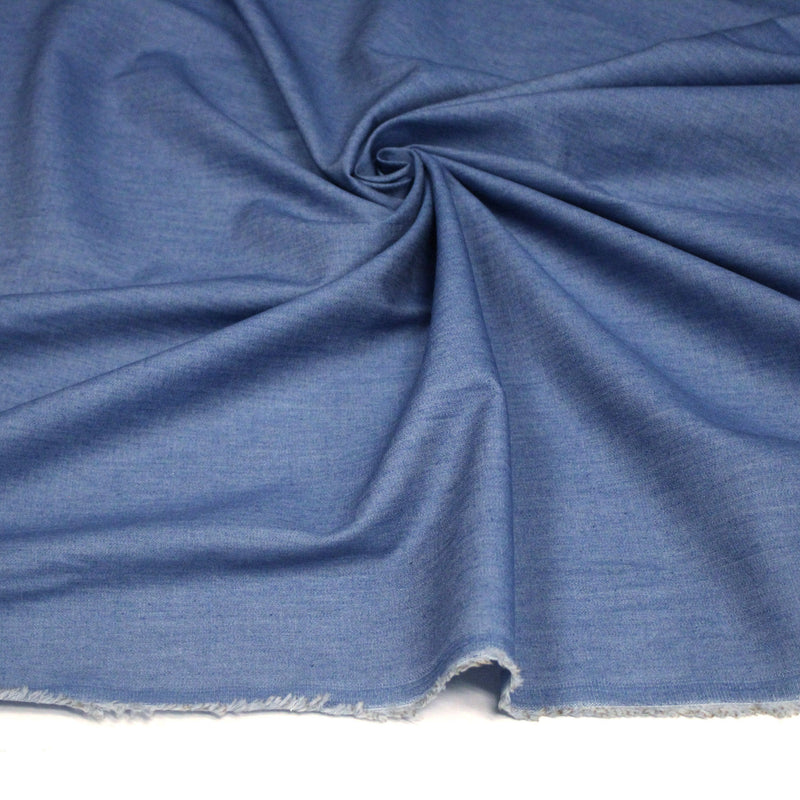 Tissu Chambray 100% coton : bleu, marine, noir - OEKO - TEX - TissusPapi.com
