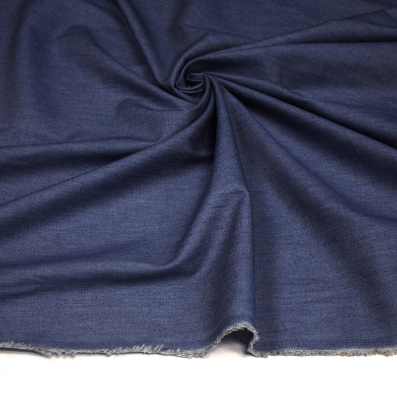 Tissu Chambray 100% coton : bleu, marine, noir - OEKO - TEX - TissusPapi.com
