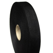 Ruban gros grain noir 25mm - Galette de 50 mètres - Fabrication française - TissusPapi.com