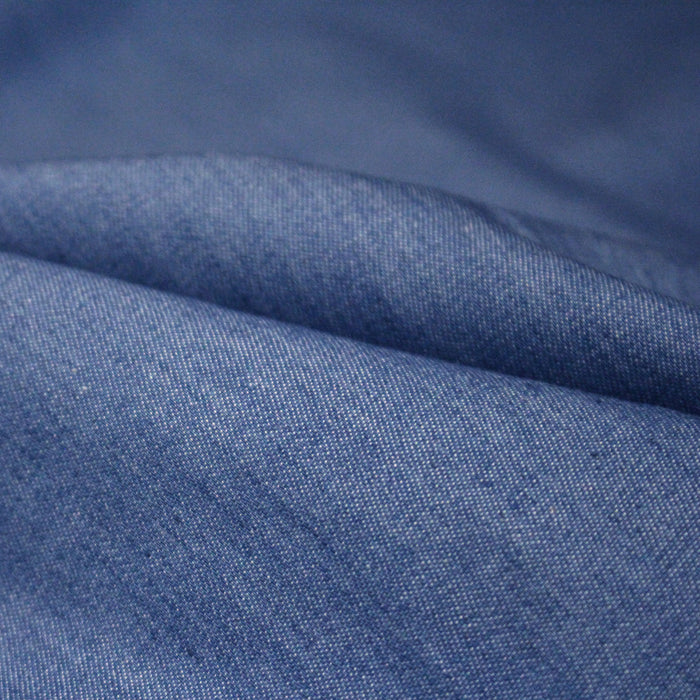 Tissu Chambray 100% coton bleu - OEKO-TEX