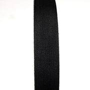 Ruban gros grain noir 25mm - Galette de 50 mètres - Fabrication française - TissusPapi.com