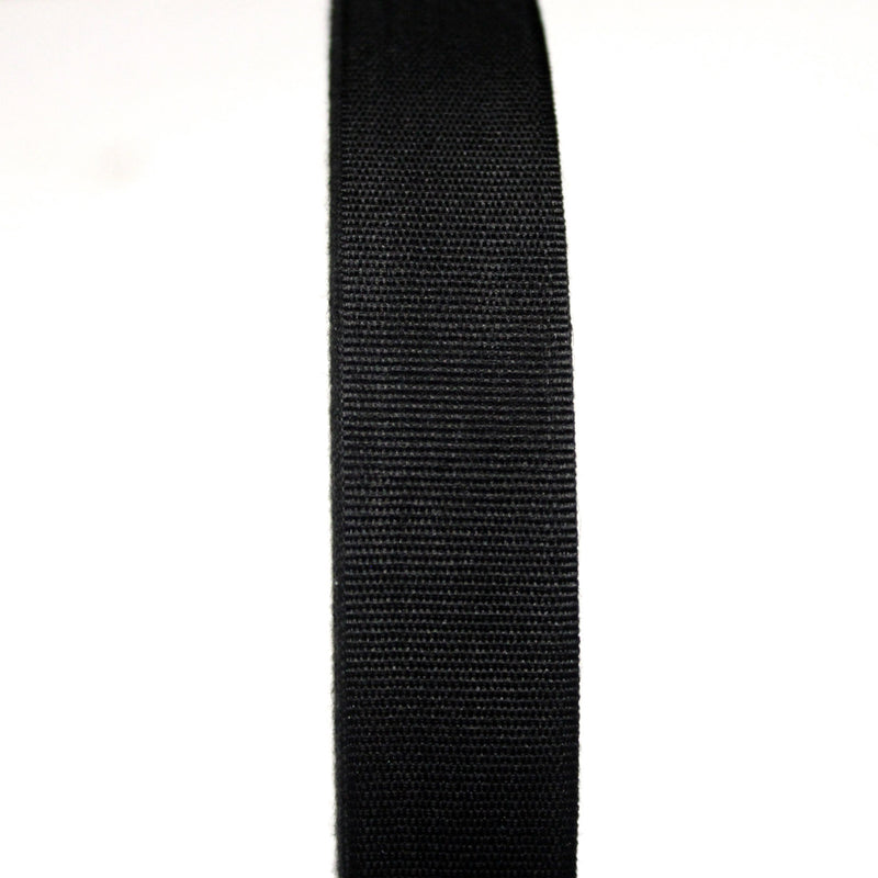 Ruban gros grain noir 25mm - Galette de 50 mètres - Fabrication française - TissusPapi.com