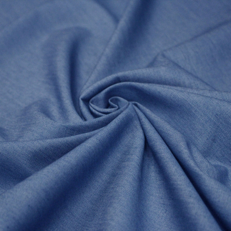 Tissu Chambray 100% coton : bleu, marine, noir - OEKO - TEX - TissusPapi.com