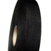 Ruban gros grain noir 25mm - Galette de 50 mètres - Fabrication française - TissusPapi.com
