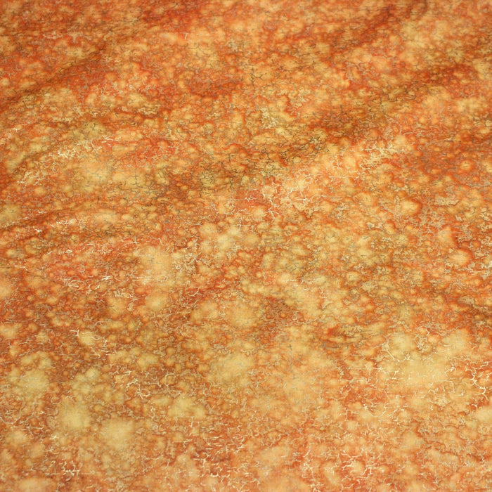 Tissu cotonnade faux-uni orange & craquelé doré - MADE IN INDIA