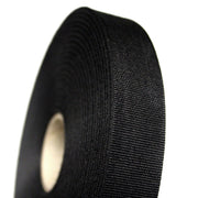 Ruban gros grain noir 25mm - Galette de 50 mètres - Fabrication française - TissusPapi.com