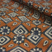 Tissu coton fin imprimé INDIENNES, losanges et fleurs écrus et bleus - STANDARD 100 OEKO - TEX - TissusPapi.com