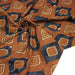 Tissu coton fin imprimé INDIENNES, losanges ocres et bleus - STANDARD 100 OEKO - TEX - TissusPapi.com