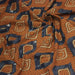 Tissu coton fin imprimé INDIENNES, losanges ocres et bleus - STANDARD 100 OEKO - TEX - TissusPapi.com