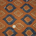 Tissu coton fin imprimé INDIENNES, losanges ocres et bleus - STANDARD 100 OEKO - TEX - TissusPapi.com