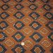 Tissu coton fin imprimé INDIENNES, losanges ocres et bleus - STANDARD 100 OEKO - TEX - TissusPapi.com
