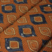Tissu coton fin imprimé INDIENNES, losanges ocres et bleus - STANDARD 100 OEKO - TEX - TissusPapi.com
