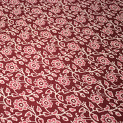 Tissu coton fin imprimé INDIENNES, rose magenta aux fleurs blanches et roses - STANDARD 100 OEKO - TEX - TissusPapi.com