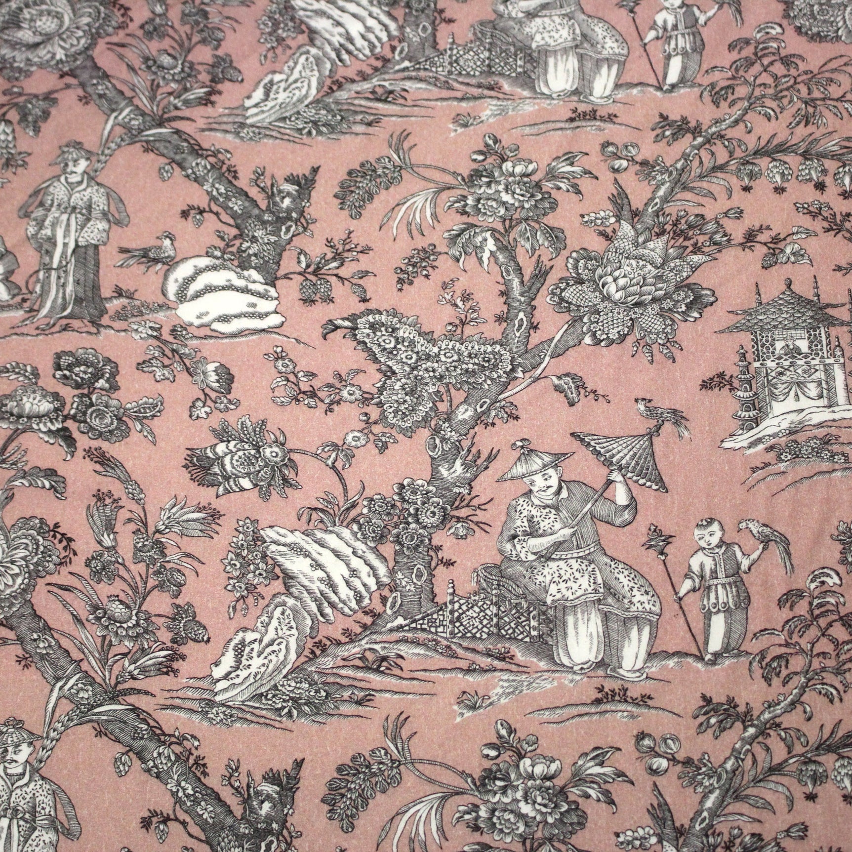 Tissu Coton Imprimé Paysage Français - 2,80m X 1,10m - Motif Ponts, Mares, Fleuri - Neuf