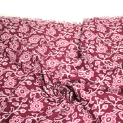 Tissu coton fin imprimé INDIENNES, rose magenta aux fleurs blanches et roses - STANDARD 100 OEKO - TEX - TissusPapi.com