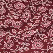 Tissu coton fin imprimé INDIENNES, rose magenta aux fleurs blanches et roses - STANDARD 100 OEKO - TEX - TissusPapi.com