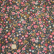 Tissu velours milleraies imprimé canard aux fines fleurs roses - STANDARD 100 OEKO - TEX - TissusPapi.com