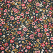Tissu velours milleraies imprimé canard aux fines fleurs roses - STANDARD 100 OEKO - TEX - TissusPapi.com