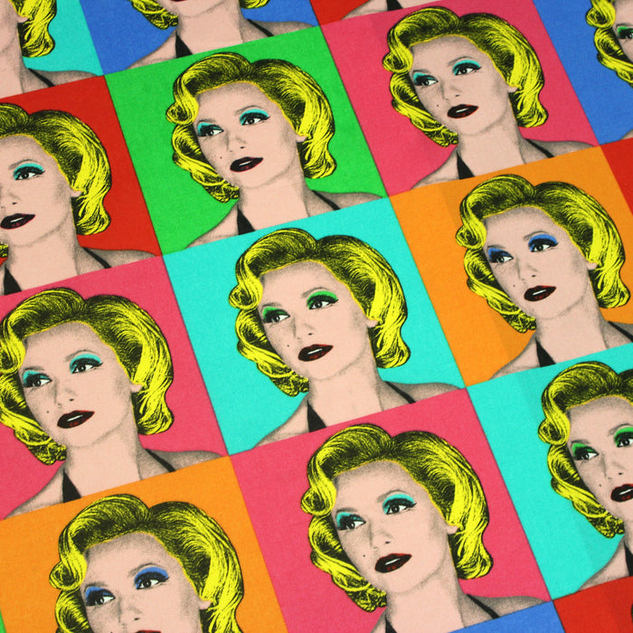 Tissu de coton demi-natté POP ART ANDY WARHOL - OEKO-TEX®