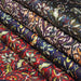 Tissu habillement satin duchesse, imprimé fleur indien multicolore : nombreuses couleurs - TissusPapi.com
