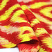 Tissu coton demi natté IKAT INDIEN imprimé traditionnel : bleu/vert ou rouge/jaune - MADE IN INDIA - TissusPapi.com