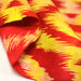 Tissu coton demi natté IKAT INDIEN imprimé traditionnel : bleu/vert ou rouge/jaune - MADE IN INDIA - TissusPapi.com