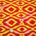 Tissu coton demi natté IKAT INDIEN imprimé traditionnel : bleu/vert ou rouge/jaune - MADE IN INDIA - TissusPapi.com