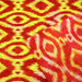 Tissu coton demi natté IKAT INDIEN imprimé traditionnel : bleu/vert ou rouge/jaune - MADE IN INDIA - TissusPapi.com